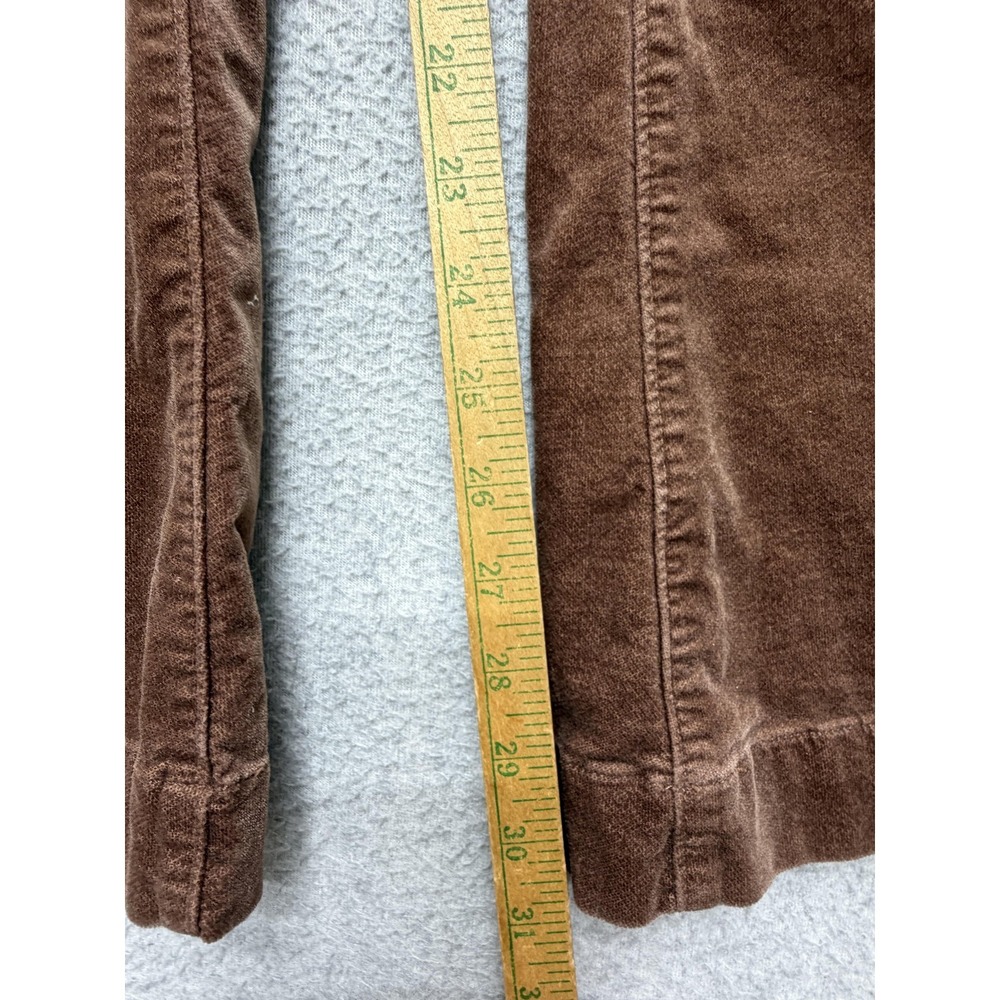 Pilcro Anthropologie Velvet Wide Leg Pants Womens 29 Brown Stretch Casual Retro - Picture 7 of 13